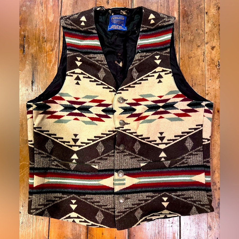 Pendleton Wool Vest, Medium, Southwestern, Native Style, Spirit of the people